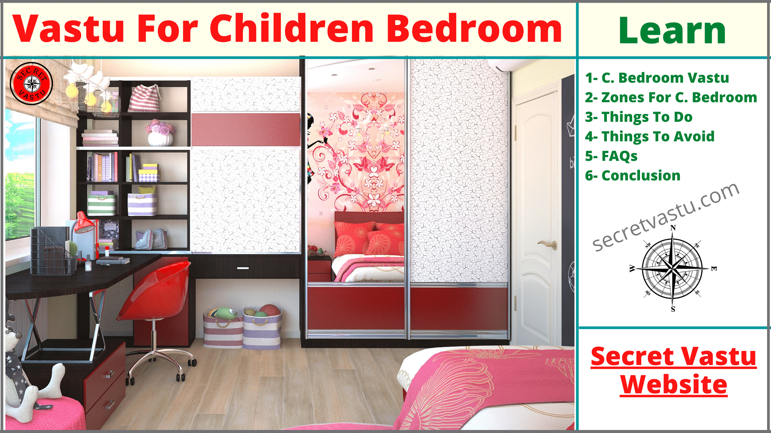 Study table in bedroom as per vastu